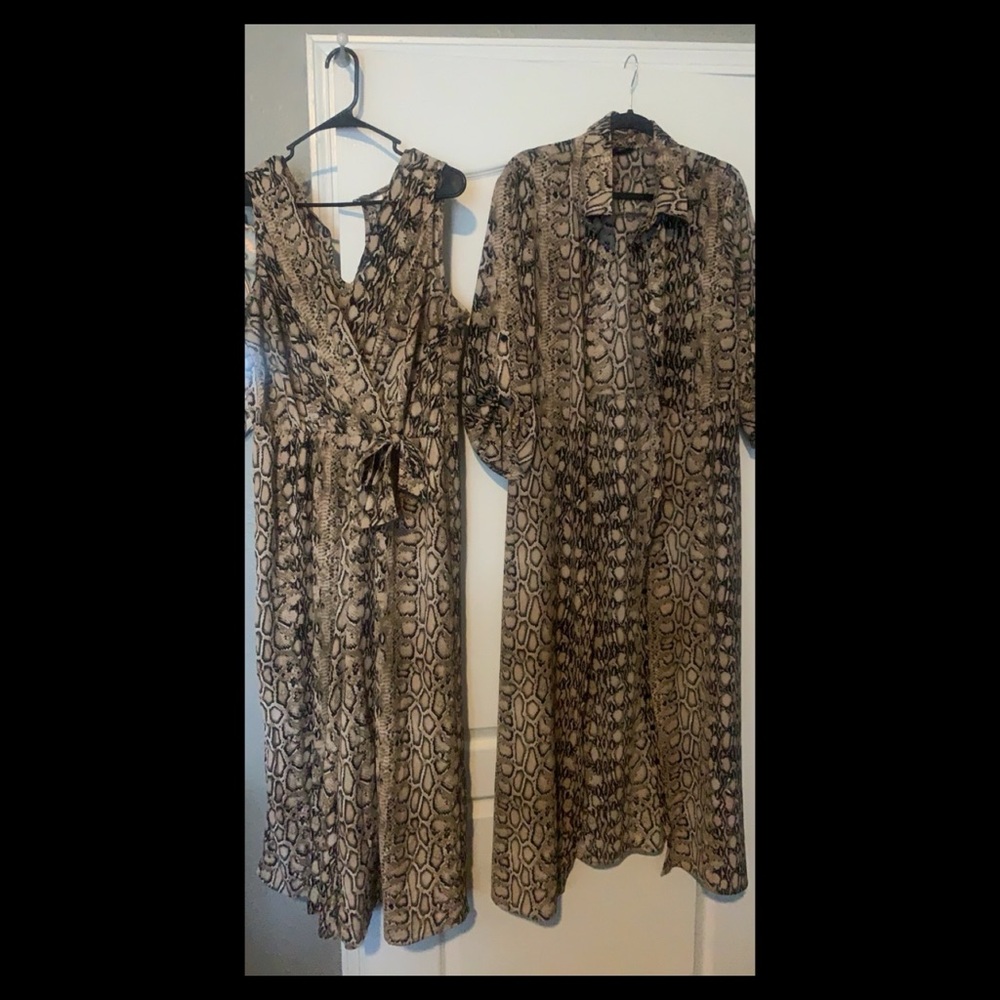 3 In 2 Snakeskin Print Pants Set - image 1